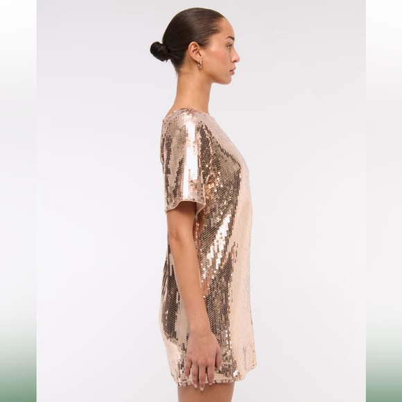 A&F Sequin Tee Shift Mini Dress - NWT! - Picture 3 of 8